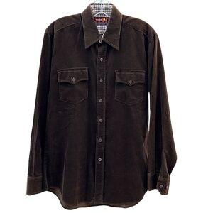 WOODLAND  PreLoved Brown Corduroy Shirt SZ M 100% Cotton